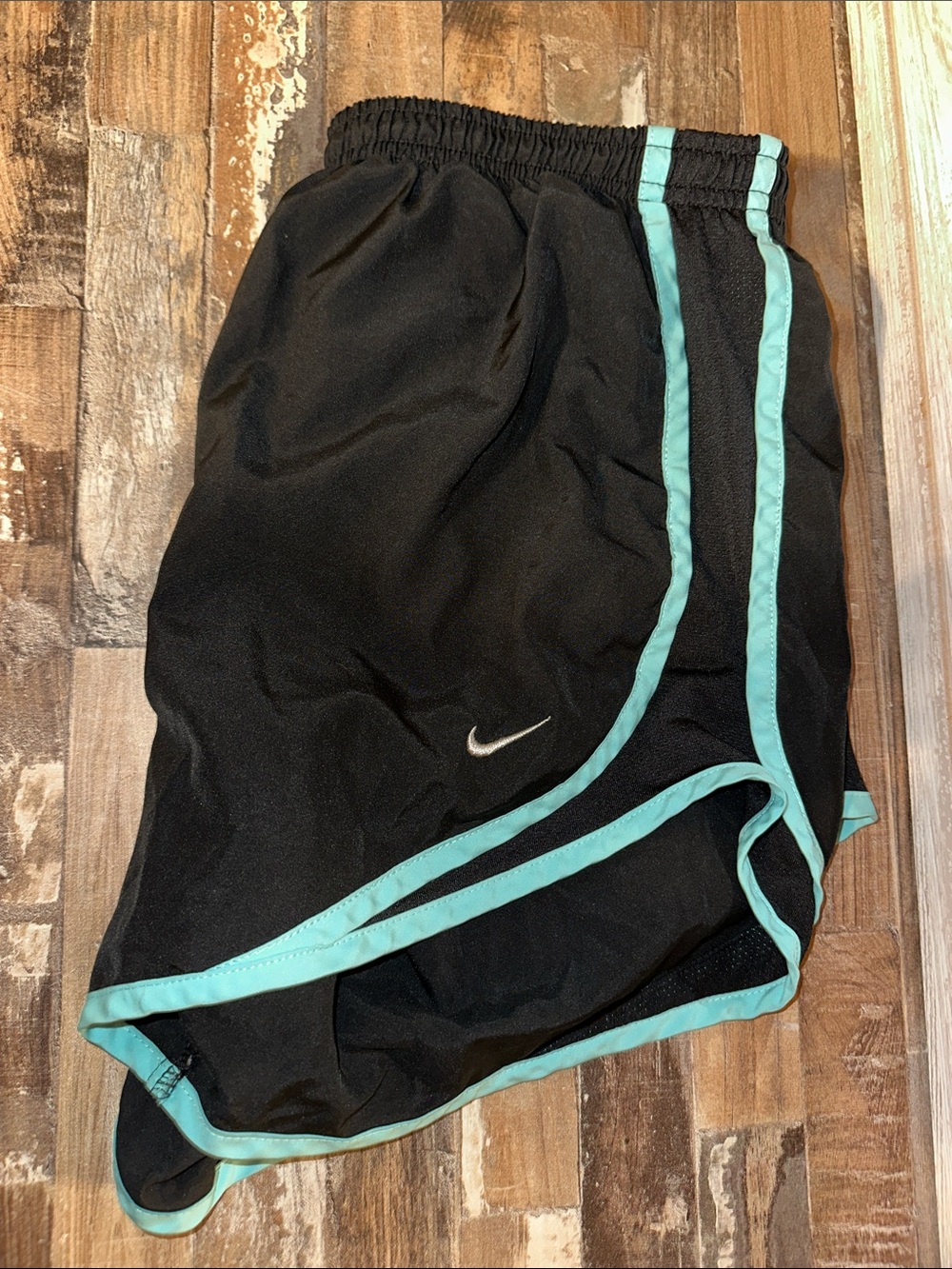 Nike Black Shorts with Teal Trim